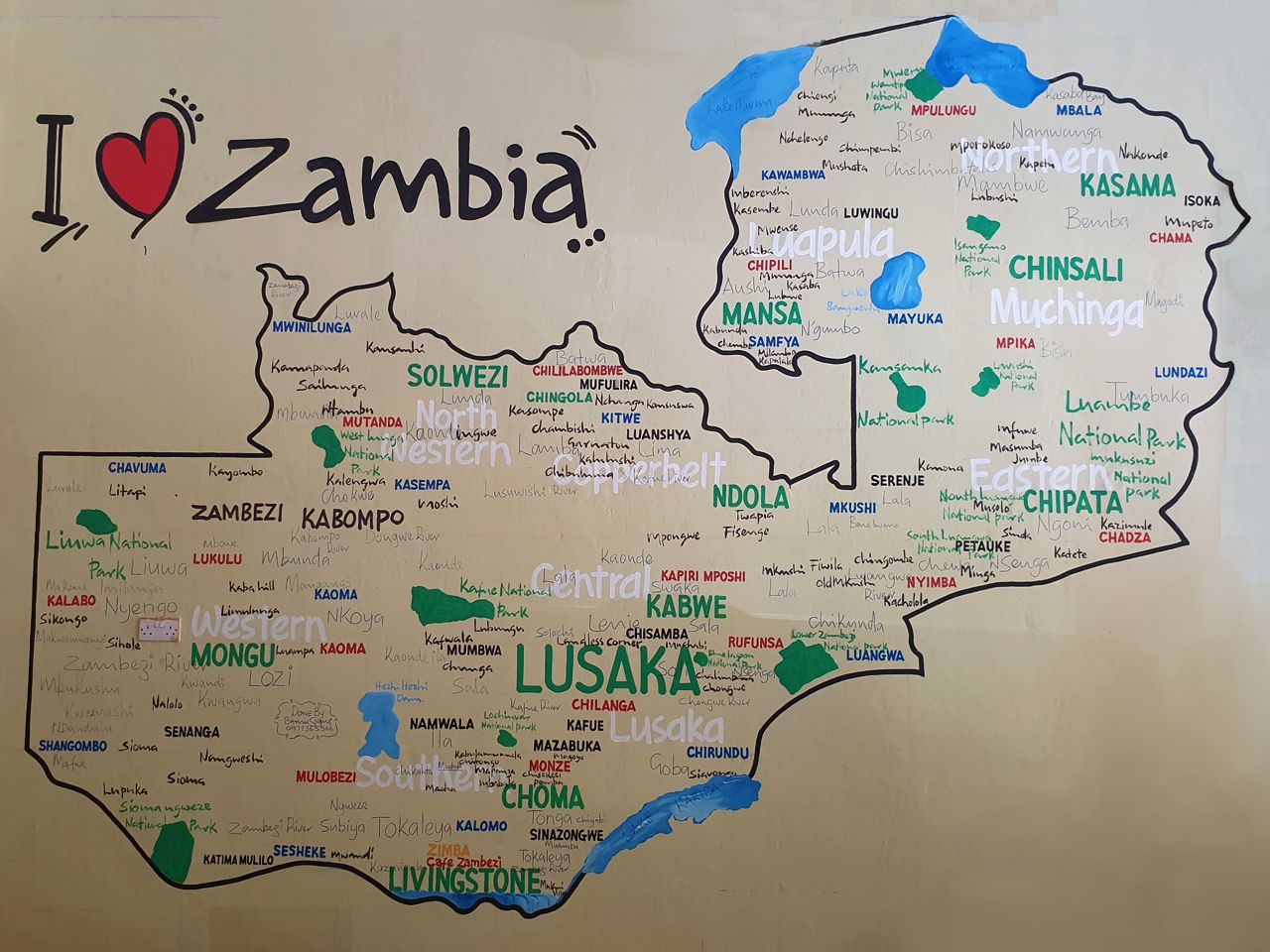 Map of Zambia